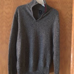Soft Grey Gap Quarter-zip Sweater